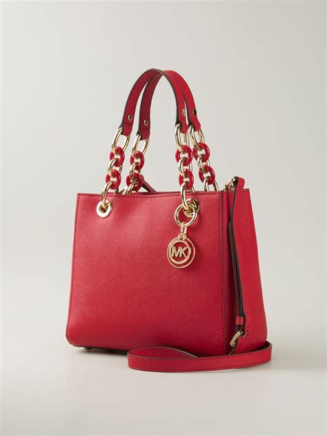 michael kors red and beige purse|Michael Kors small red purse.